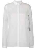 Unravel Project Sheer Longline Shirt - White