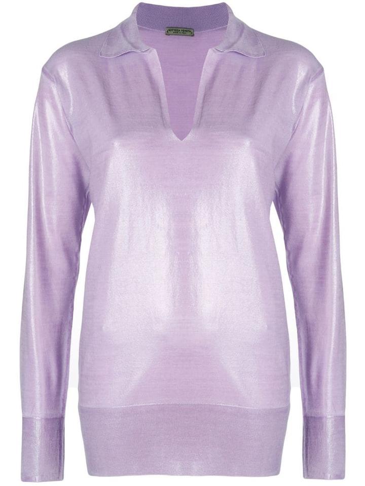 Bottega Veneta Lilac Wool Sweater - Pink