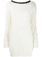 Boutique Moschino Knitted Shift Dress - White