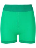 Nagnata Yoni Side Stripe Compression Shorts - Green