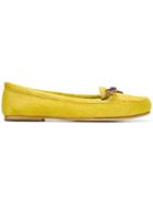 Tomas Maier Fuzzy Tie Detail Moccasins - Green