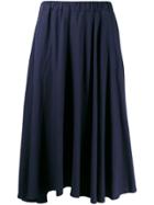 Plantation Flared Midi Skirt - Blue