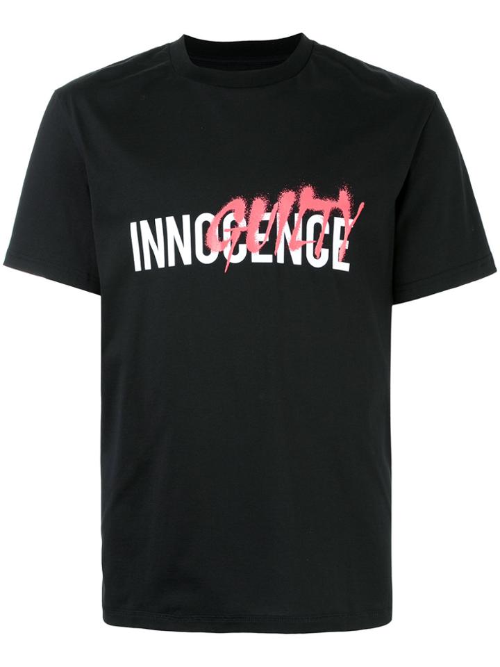 Christian Dada Slogan Print T-shirt - Black