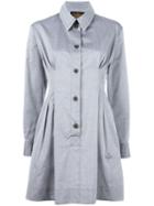 Vivienne Westwood Anglomania Pleated Detail Shirt Dress, Women's, Size: 40, Grey, Cotton