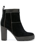 See By Chloé Whipstitched Ankle Boots - Black