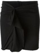 Isabel Marant Draped Skirt, Women's, Size: 38, Black, Linen/flax/viscose/silk/cotton