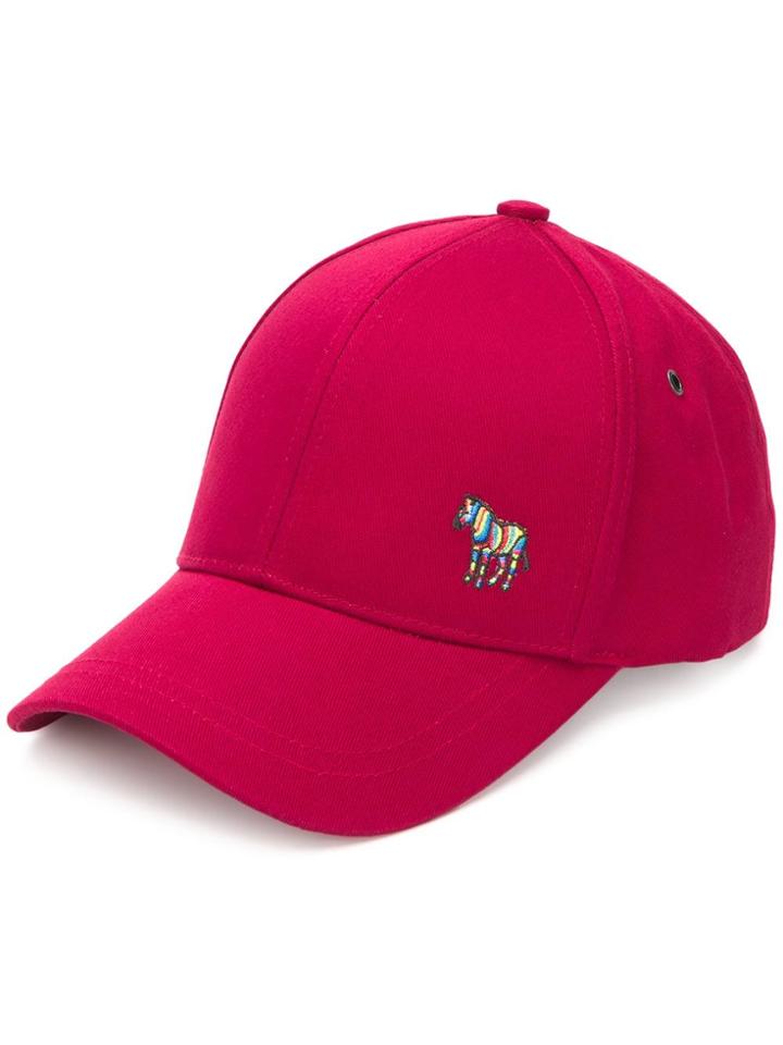 Ps By Paul Smith Zebra Motif Baseball Cap - Red
