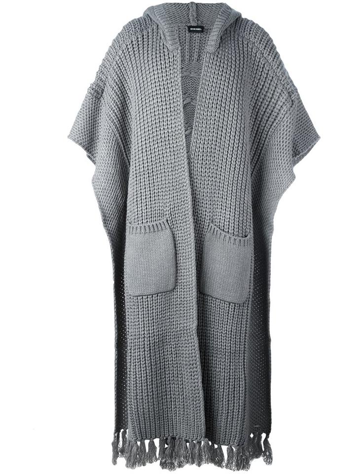 Diesel 'cuddle' Cardigan, Men's, Grey, Acrylic