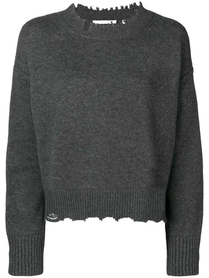 Helmut Lang Distressed Jumper - Grey