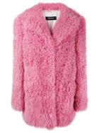 Simonetta Ravizza Oversized Fur Coat - Pink & Purple