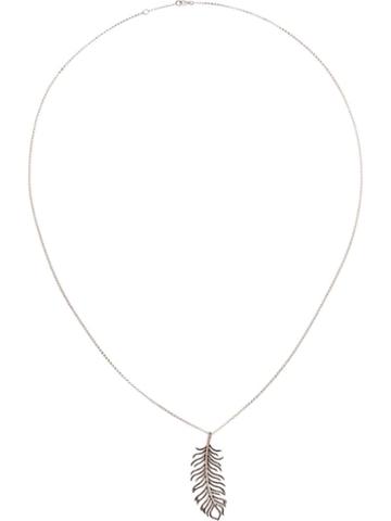 Rosa De La Cruz Diamond Feather Necklace