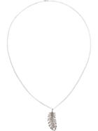 Rosa De La Cruz Diamond Feather Necklace