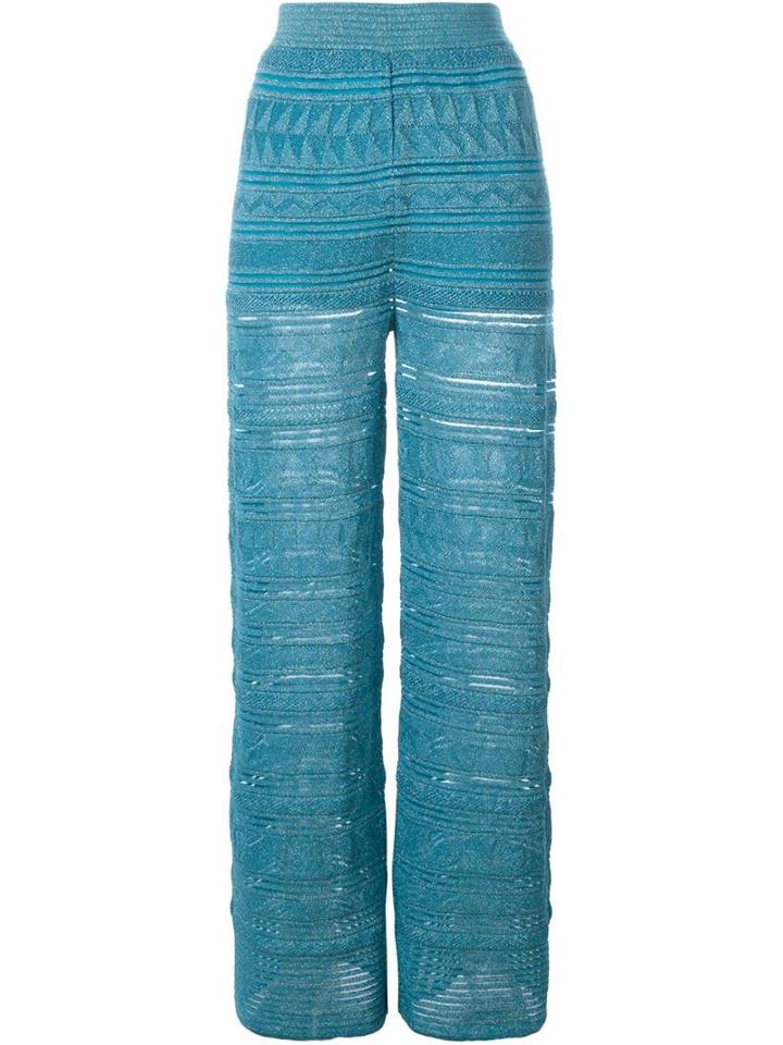 M Missoni Metallic Knit Straight Trousers