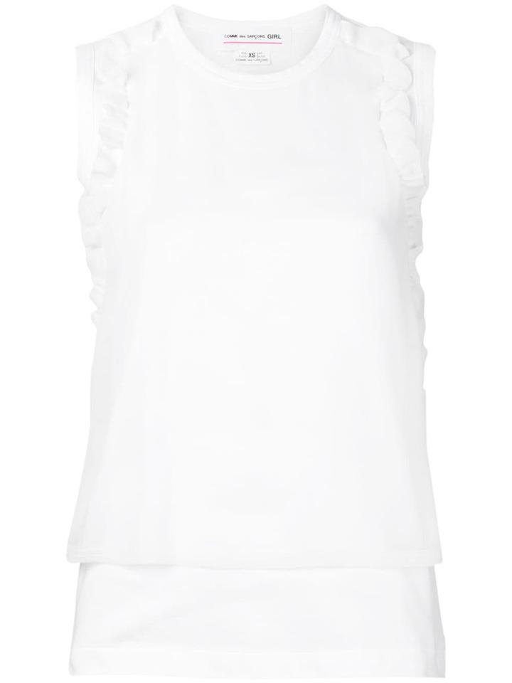 Comme Des Garçons Girl Georgette Top - White