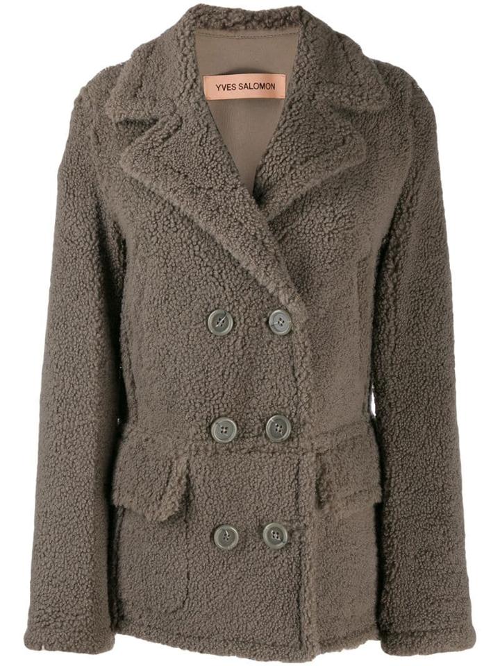 Yves Salomon Merinillo Shearling Coat - Grey