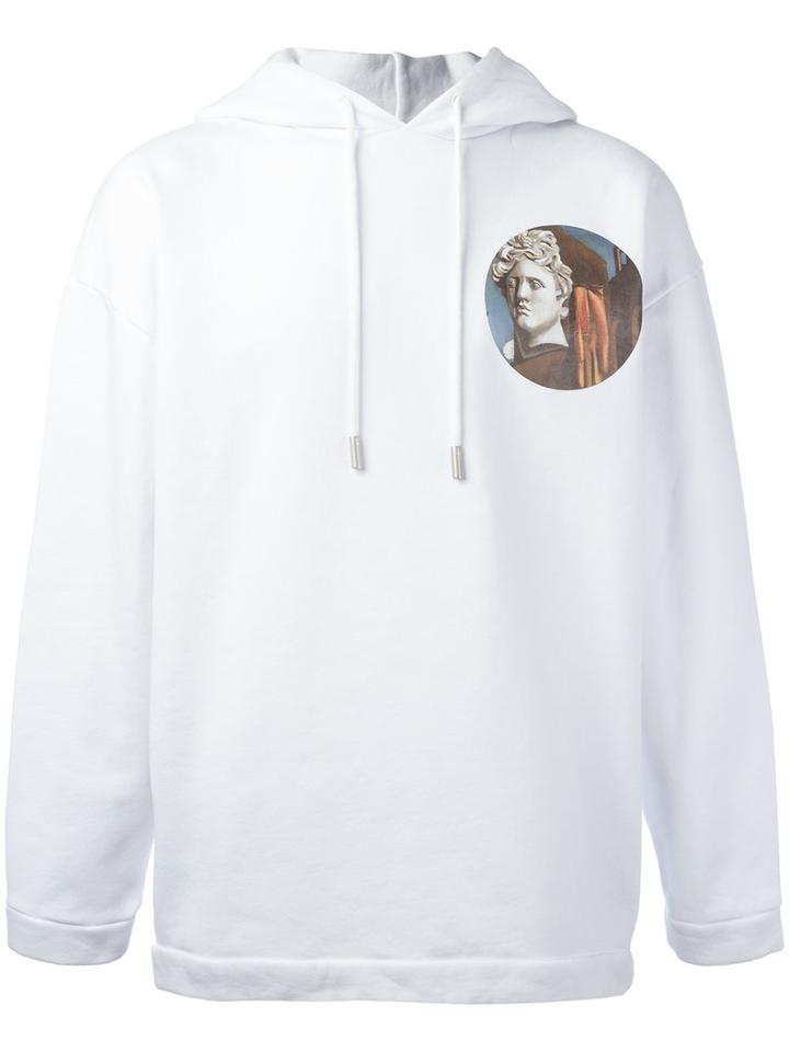 Off-white Printed Hoodie, Men's, Size: Xxs, White, Cotton