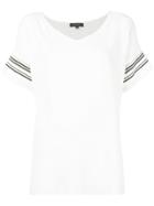 Antonelli Striped Sleeve T-shirt - White
