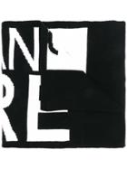 Versace Jeans Couture Logo Intarsia Scarf - Black