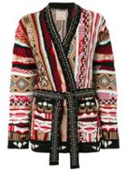 Laneus Embellished Intarsia-knit Cardigan, Women's, Size: 38, Cotton