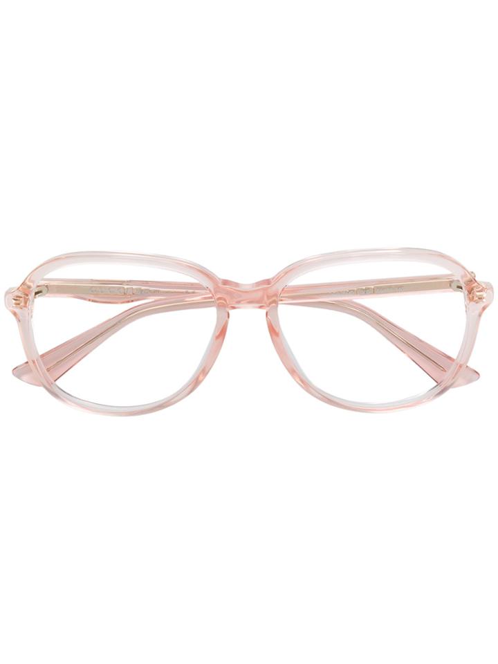 Gucci Eyewear Oversized Round Glasses - Pink & Purple