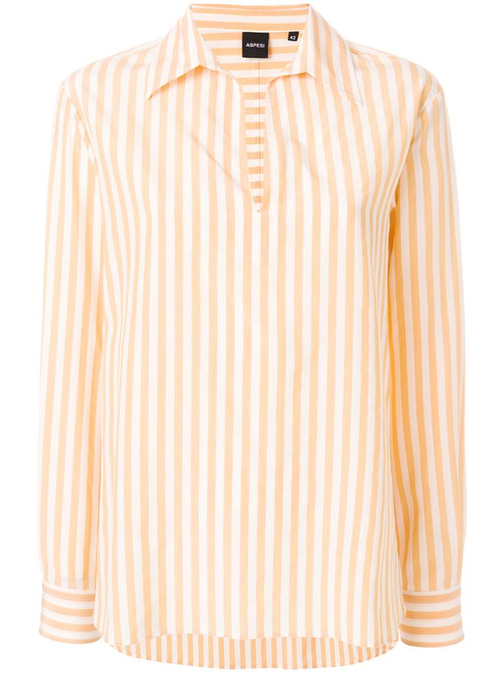 Aspesi Striped Blouse - Yellow & Orange