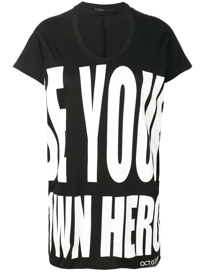 Haider Ackermann - Be Your Own Hero T-shirt - Women - Cotton - L, Black, Cotton