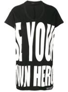 Haider Ackermann - Be Your Own Hero T-shirt - Women - Cotton - L, Black, Cotton