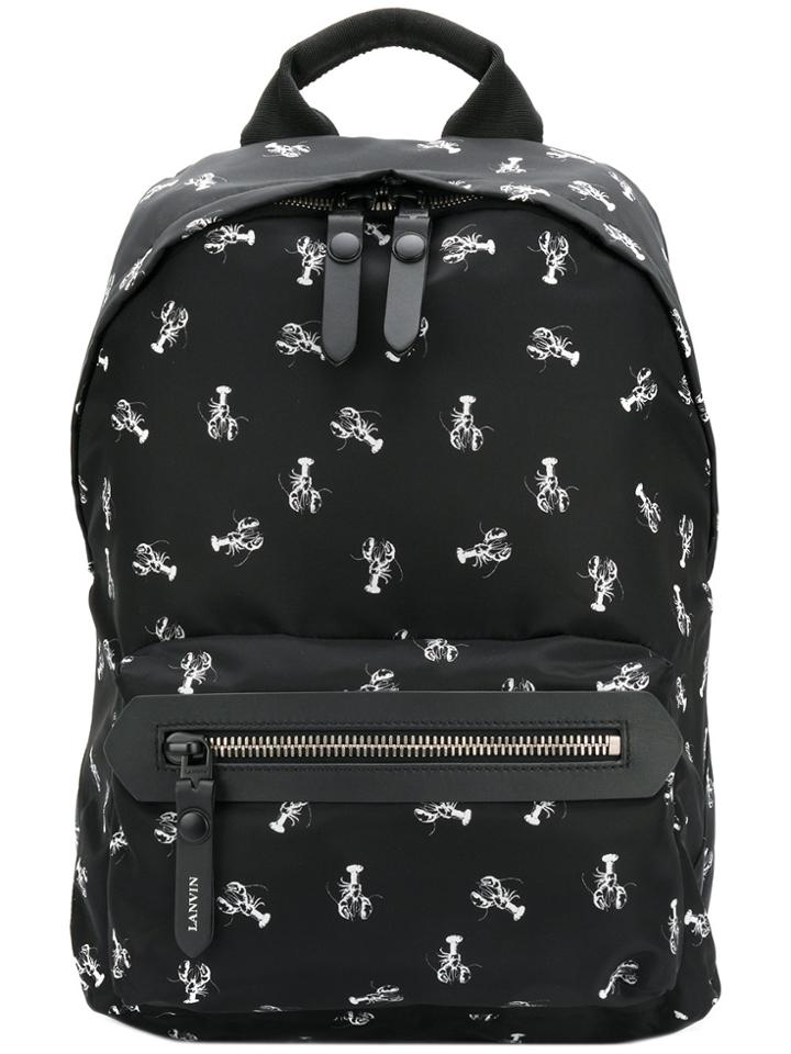 Lanvin Lobster Print Backpack - Black