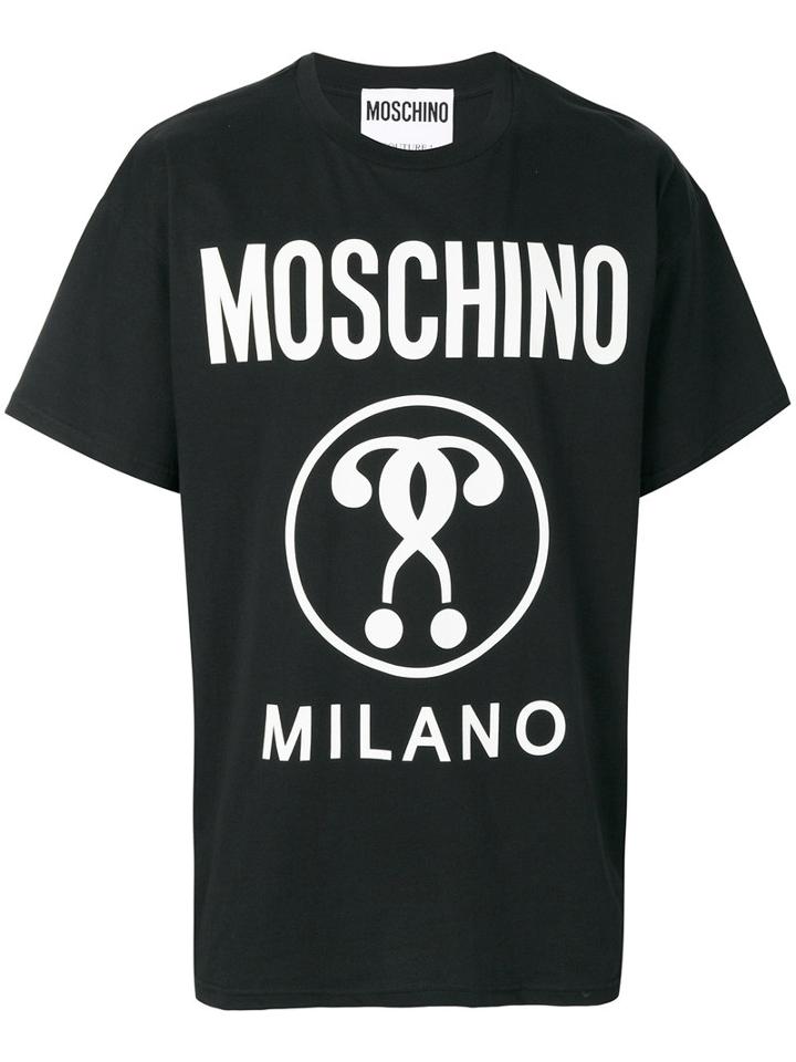 Moschino - Logo Print T-shirt - Men - Cotton - 48, Black, Cotton