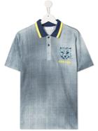 Roberto Cavalli Junior Tiger Logo Polo Shirt - Blue