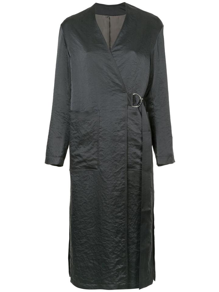 Cityshop Midi Wrap Coat - Black