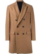 Ami Alexandre Mattiussi Double Breasted Coat, Men's, Size: 46, Nude/neutrals, Polyamide/wool/cotton/acetate