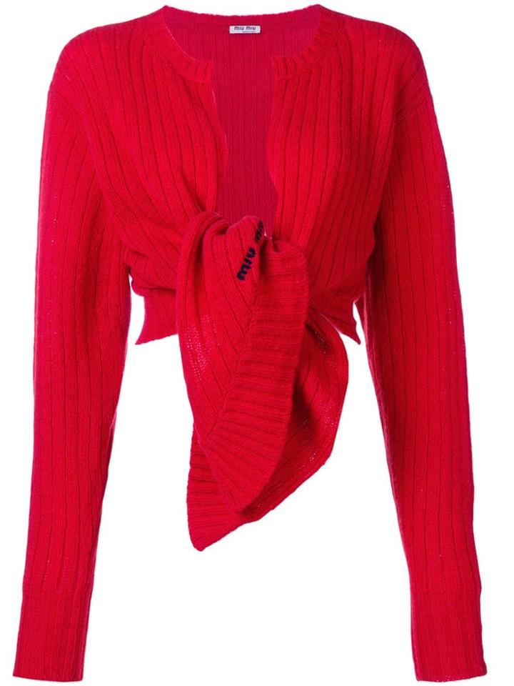 Miu Miu Wool Cardigan - Red