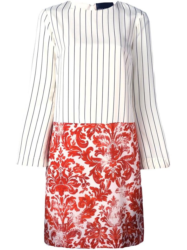 Erika Cavallini Mixed Print Shift Dress