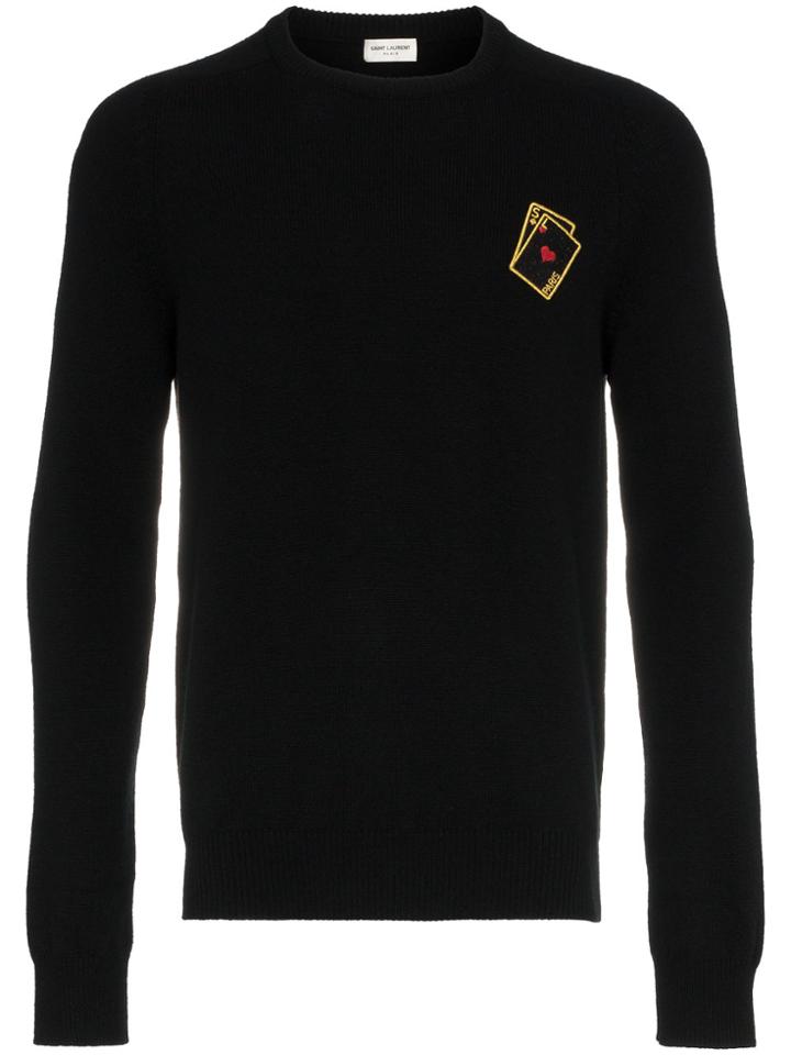 Saint Laurent Playing Cards Cashmere Jumper - Black