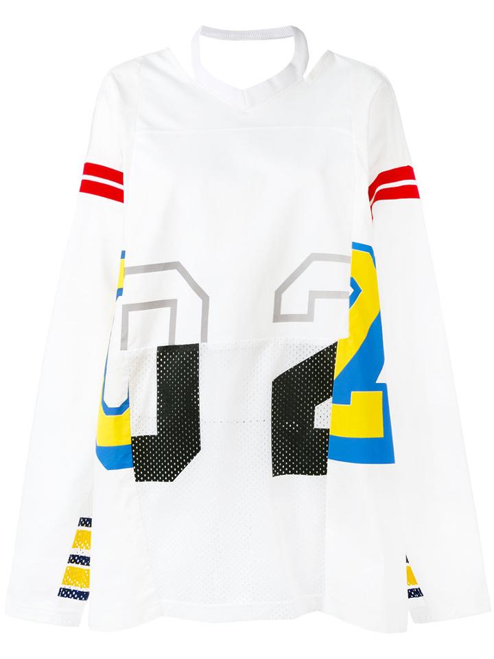 Facetasm - Patchwork Sweatshirt - Women - Cotton/polyester/rayon - 1, White, Cotton/polyester/rayon