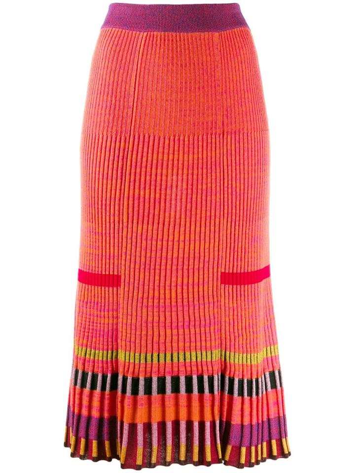 Kenzo Ribbed Skirt - Orange
