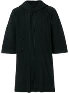 Homme Plissé Issey Miyake Pleated Cape Jacket - Black