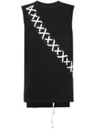 D.gnak X-string Panel Tank Top - Black