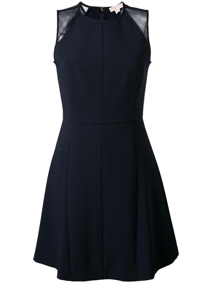 Michael Michael Kors Flared Dress, Women's, Size: 0, Blue, Polyester/spandex/elastane