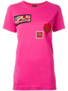 Mr & Mrs Italy Multipatch T-shirt, Size: 40, Pink/purple, Cotton/viscose/polyester