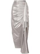 Christopher Esber Gathered Lace Skirt - Silver