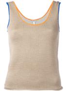 Loewe Contrast Trim Knitted Vest, Women's, Size: Xs, Nude/neutrals, Silk/polyamide