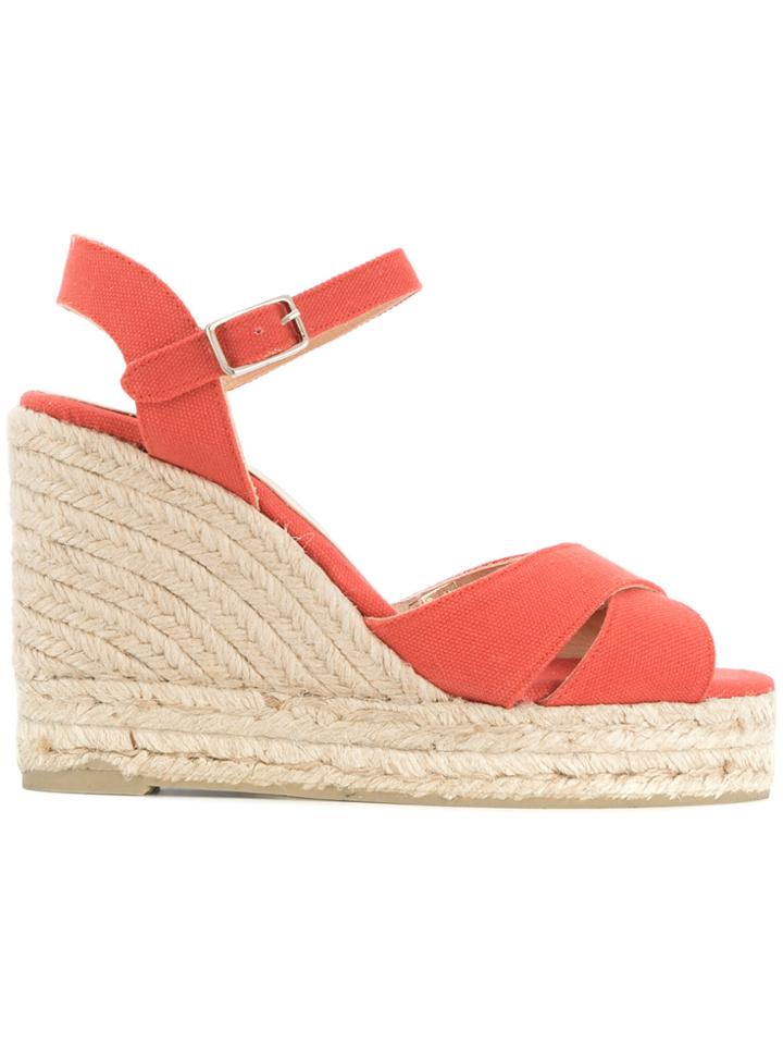 Castañer Slingback Wedge Sandals - Yellow & Orange