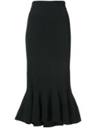 Tome High-waisted Fishtail Skirt - Black