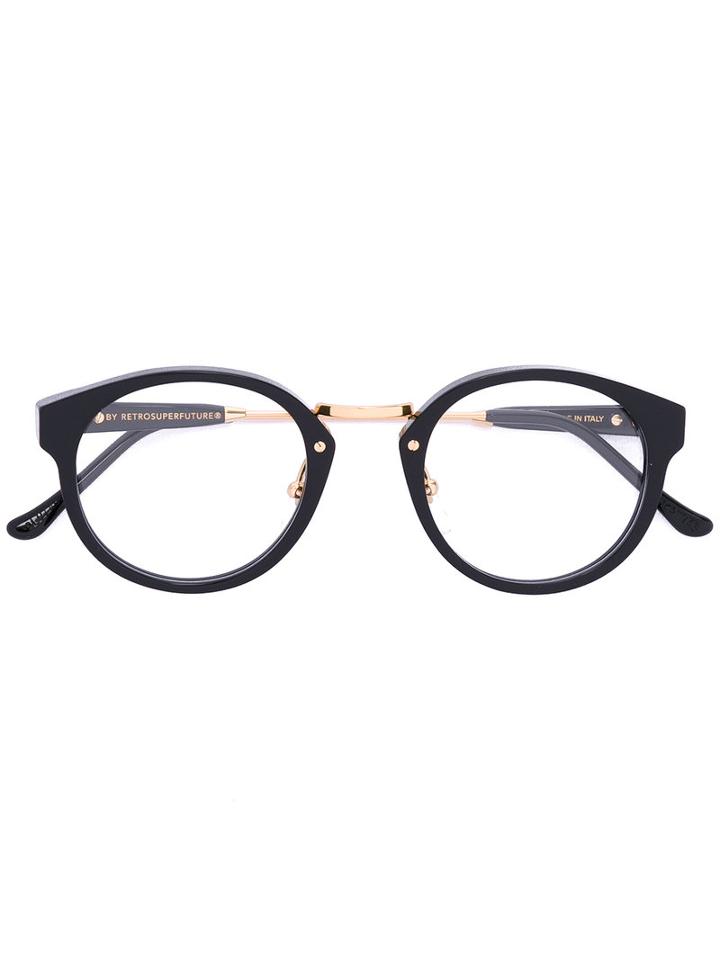 Panama Glasses - Unisex - Acetate/metal - 47, Black, Acetate/metal, Retrosuperfuture