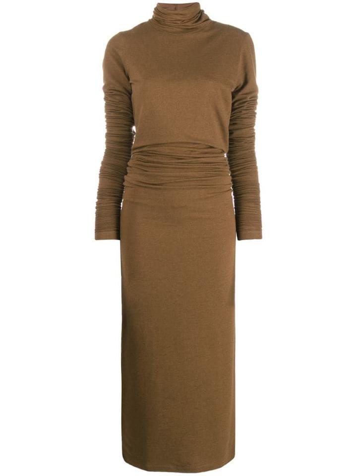 Lemaire Roll-neck Sweater Dress - Brown