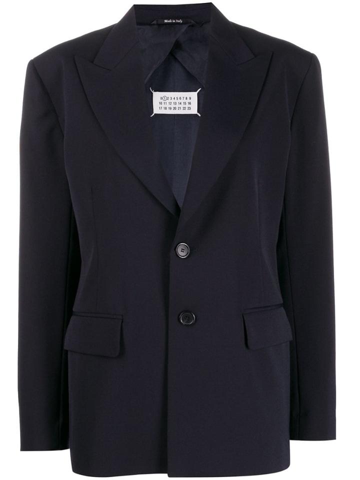 Maison Margiela Back Slit Boxy-fit Blazer - Blue