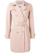 Herno Belted Double-breasted Coat - Pink