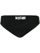Moschino Logo Plaque Swimming Briefs - Black
